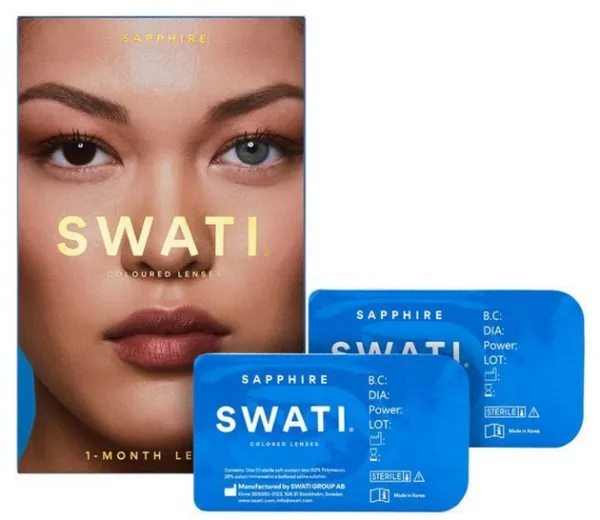 SWATI - Gekleurde Contactlenzen 1 Maand Sapphire