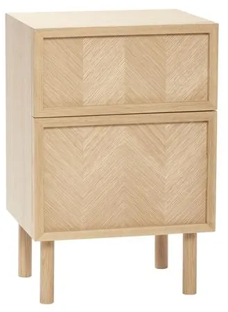 Hübsch Herringbone Nachtkastje Naturel